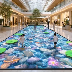 Floor LED Display 2000kg Heavy Duty IP65 Waterproof Fast Assembly Rental Stage Floor Immersive Smart Sensor Ultra Slim 7680Hz
