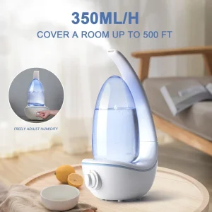 Flower Moon 2000ML Electric Quiet Moist Humidifier Aromatherapy Fogger For Car And Outdoor Use