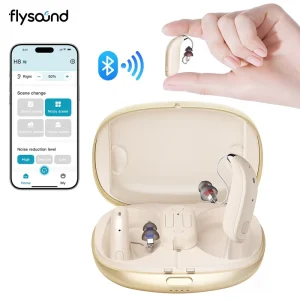 Flysound Medical Air Conduction Sound Amplifier for RIC OTC Hearing Aid Drying Charging Case 50 Channels