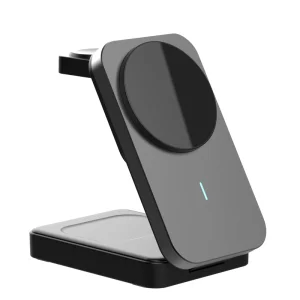 Foldable 3 in 1 Magnetic Wireless Charger Portable Charging Station for Smartphone Smartwatch Earbuds Apple Samsung Devices
