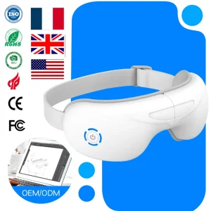 Foldable High Quality 3D Wireless Air Pressure Vibration Eye Massager 1000mAh Battery Timing Control for Self Care Wellness Hot