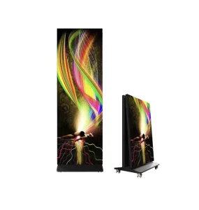 Foldable LED Advertising Display Screen Outdoor Indoor Use Movable Wheels High Brightness HDR10