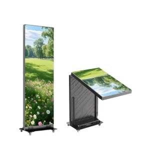 Foldable LED Poster Screen Digital Signage Floor Standing Animation for Clothing Retail Store Shopping Mall Shop Window