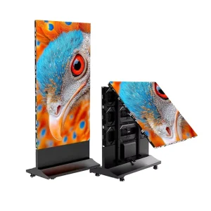 Foldable Portable Led Poster Display Screen Full Color HD P2 P2.5 WiFi USB Control Slim Digital Signage Panel