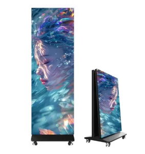 Foldable Portable Led Poster Display Screen Full Color HD P2.5 WiFi USB Control Slim Digital Signage Panel