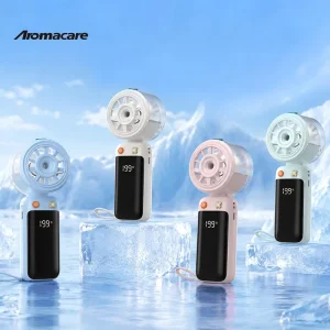 Foldable Portable Mist Fan 200 Levels Speed 4000mAh Emergency Power Bank Personal Handheld Fan for Summer
