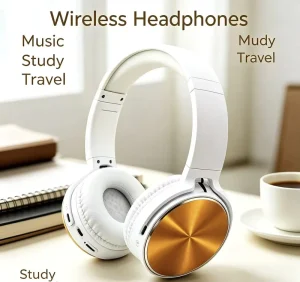 Foldable Wireless Over-Ear Headset Digital Display Ultra Comfort Fit Rich Stereo Sound for Gaming Aviation Meetings Chat