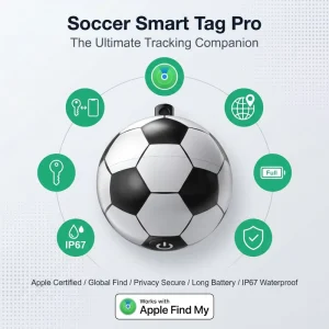 Football Shape Anti lost Tracker Discreet Hidden Hard to Detect Smart Tag Works with Find My Locator for Pet Cat Dog Luggage