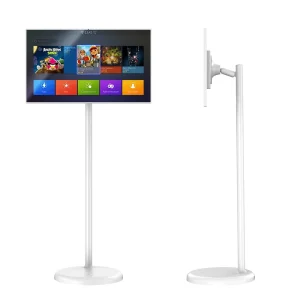 For 24″ All-In-One Wireless HD Smart TV Touch Screen Rotating Stand Android OS 21.5″-32″ LCD Display Shopping Mall Kiosk Wheels
