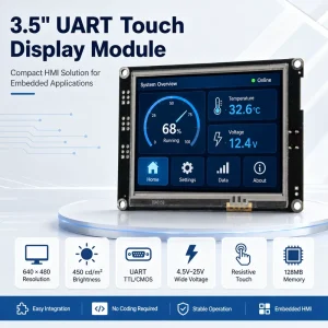 For 3.5inch High Brightness TN HMI Touch Panel 640*480 TFT LCD Display TTL CMOS Interface Smart Advertising Screen Smart