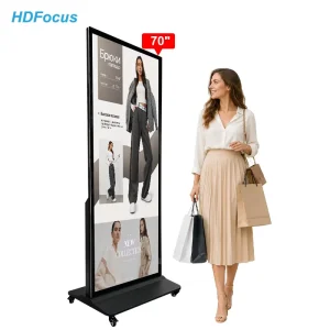 For 70 Inch Panoramic Full Screen Touch Kiosk 4K UHD Android WiFi Smart Interactive Digital Signage Display Built-In CMS OEM