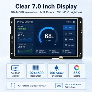 For 7inch 800*480 High Brightness Touch Module Hmi Touch Screen Panel Resistive Touch TFT LCD Display for Smart Home