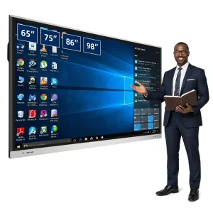 For 86 Inch Interactive Flat Panel Smart Board 4K LED IR Android Windows Dual OS 13MP Camera 1 Year Warranty Lecture Hall