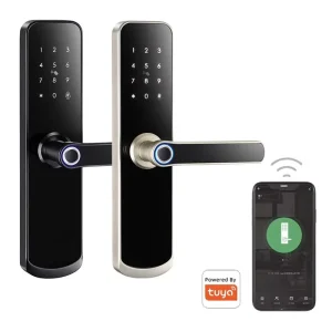 For A260 WiFi Smart Door Lock for Wood Doors with Fingerprint & App & Cloud Entry Pure Stainless Steel Latches