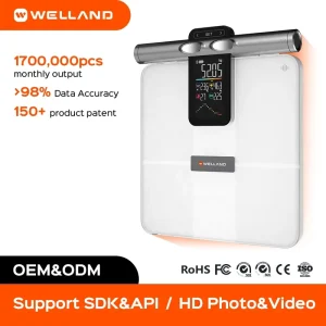 For FI2419LB 180kg Bmi Body Fat Scale Music Digital Display Battery Powered Weight Body Fat Measurement Wireless App