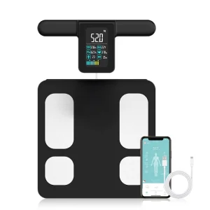 For High Tech Medical Smart Scale 8 Electrodes VA Screen Tempered Glass ABS Plastic Body 0.1kg Accuracy 180kg OEM ODM