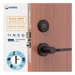 For Steel Handle 13.56MHz Card Smart Hotel Door Lock Keyless Entry Master Card Programming Waterproof