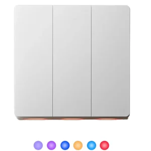 For Zigbee Wi-Fi Smart Light Switch Push Button Wall Switch 3 Gang Alexa Google Home Max 240v 16a Glass Smart Life