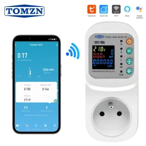 France WIFI Voltage Current Leakage Socket AC 110V 220V Adjustable 1-16A Power with PE Metering Timer