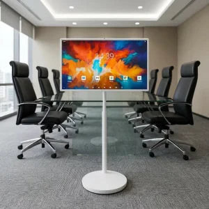 Free CMS Portable google Tv 24 27 32 Inch 4K Moveable Android Touch Screen Display Verified Supplier