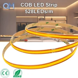 Free Cut COB Strip DC24V 528LEDs M CRI90 10W 90LM W Warm White 3000K COB Light Strips