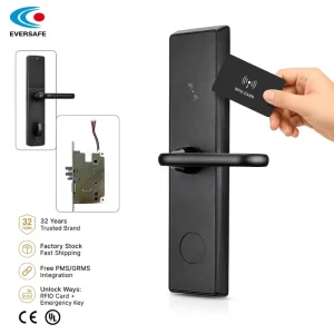 Free PMS/GRMS Integration Hotel RFID Door Lock Zinc Alloy, Magnetic Key Card Smart Lock System by Factory