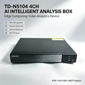 Full Behavior Detection Edge Computing TD N5104 4CH AI Analysis Box Construction Canteen City Monitoring
