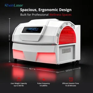 Full Body Motorized Red Light Therapy Chamber for Wellness Recovery with LED Therapy Bed Design