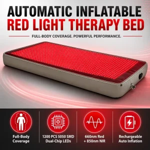 Full Body Pain Relief Red Light Therapy Desktop 660nm 850nm Infrared Heat Inflatable Professional Grade Home Use Muscle Recovery