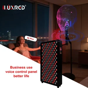 Full Body Red Light Therapy Panel Smart Voice Control Near Infrared Therapy Device 7 Wavelength Commercial Stand