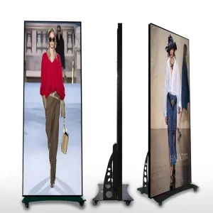 Full Color Portable Floor Standing Shopping Mall Elevator Retail Digital Signage Advertising Machine Led Poster Display