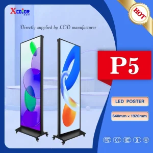 Full Color Smart P5 LED Mirror Display Custom Size Digital Advertising Mirror LED Screen