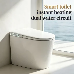 Full Configured Compact Intelligent Toilet Power Outage Flush IPX4 Waterproof Custom Plug for Apartment Remodeling