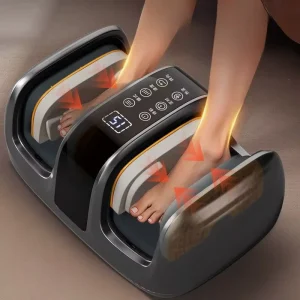Full Coverage 360 Degree Heated Shiatsu Kneading Foot Calf Massager Machine Wellness Center
