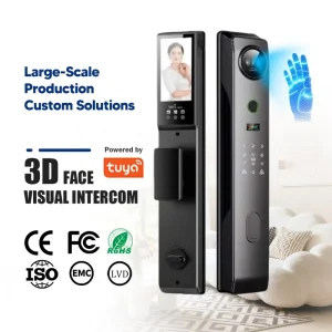 Fully Automatic Digital Lock with Camera 3d Face Recognition Biometric Fingerprint WiFi Smart Door Lock