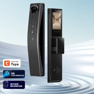 Fully Automatic Smart Door Lock Tuya WiFi 3D Face Recognition Fingerprint Password IC Card Mechanical Key App Remote HD Camera
