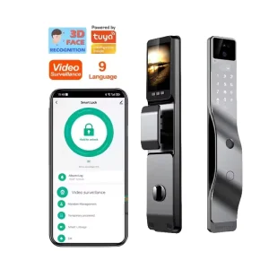 Fully Automatic Smart Door Lock with 3D Face & Digital Fingerprint Security for Aluminum & Wood Doors Wifi Connected