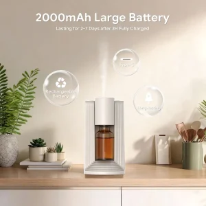 Fully Automatic Smart Portable Ultrasonic PC Car Essential Oil Aroma Diffuser Home Waterless Intelligent Atomizing Silent Spray