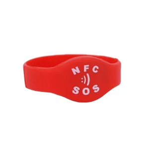 G01 Custom Logo Waterproof 13.56MHz NFC Silicone Wristband Reusable Smart RFID Bracelet for Water Park Door Lock