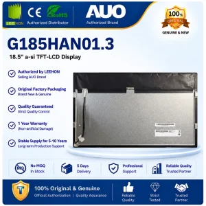 G185HAN01.3 18.5 Inch 1920×1080 FHD 500 Nits 30 Pin EDP AHVA Full View Industrial TFT LCD Module