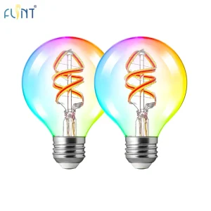 Factory Multicolor Glass G25 LED Smart Bulb, RGB Dimmable, WiFi App Control, Customizable