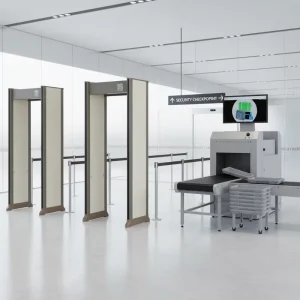 G33 33 Zone Smart Portable Security Gate with Multi Functional Metal Detection Integrated Temperature Screening System