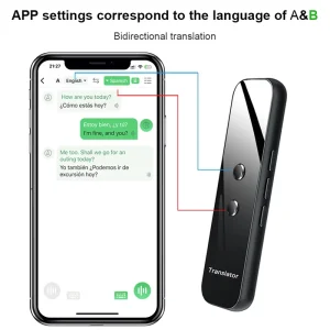 G6 Smart AI Translator Device Aluminum Alloy Multilingual Bidirectional Offline Translation