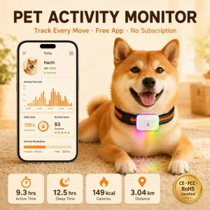 G63 IP67 Waterproof 4G LTE GPS Pet Locator Collar with LED Display for Dog Cat Outdoor Hiking Real-Time Anti-Lost Tracking