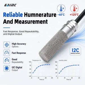 GAIMC GHTS SHT40 45 Stainless Steel Stereo Plug Temperature and Humidity Environmental Sensor