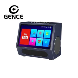 GENCE New Large 13.3″ Touch Display for RGB Battery Powered Aux In Smart Speaker Portable Home Theater Stereo
