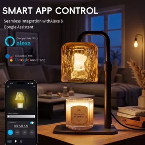 GIET Latest Product WiFi Smart Waxing Lamp APP Control Via Alexa Google Voice Dimming Function Water Ripple Effect