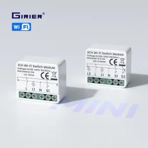 GIRIER Tuya DIY Light Relay Breaker with Physical 2 Way Control Universal Smart AC100 240V 1 2 Gang WiFi Switch Module