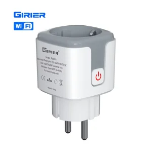 GIRIER Tuya Power Socket Support Hey Google Alexa Energy Saving Power Monitoring EU 16A 3520W WiFi Smart Plug