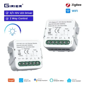 GIRIER Tuya Universal DIY Breaker Relay for DC0 10V Light Driver ZigBee WiFi Smart Dimmer Switch Module